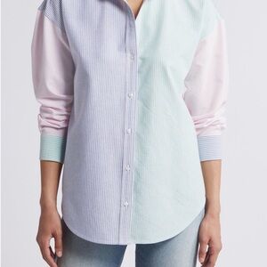 Beachlunchlounge Striped Button-Up Shirt